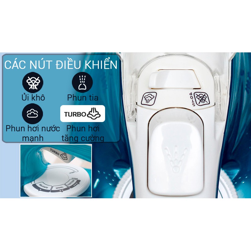 Bàn là, bàn ủi hơi nước Tefal FV3910 2200W, mặt bàn là chống dính Ceramic, sản xuất Pháp, bảo hành 2 năm