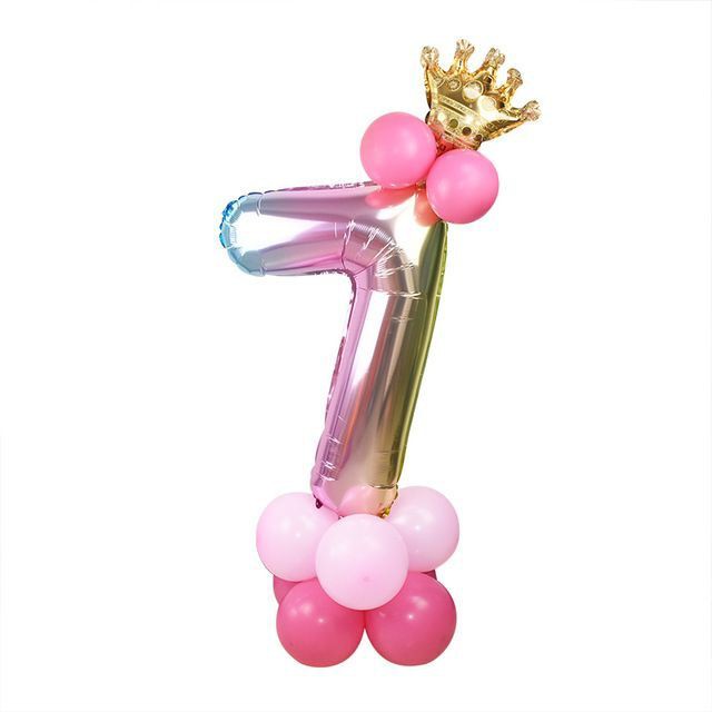 1 Bộ Bong Bóng Hình Chữ Số Trang Trí Sinh Nhật