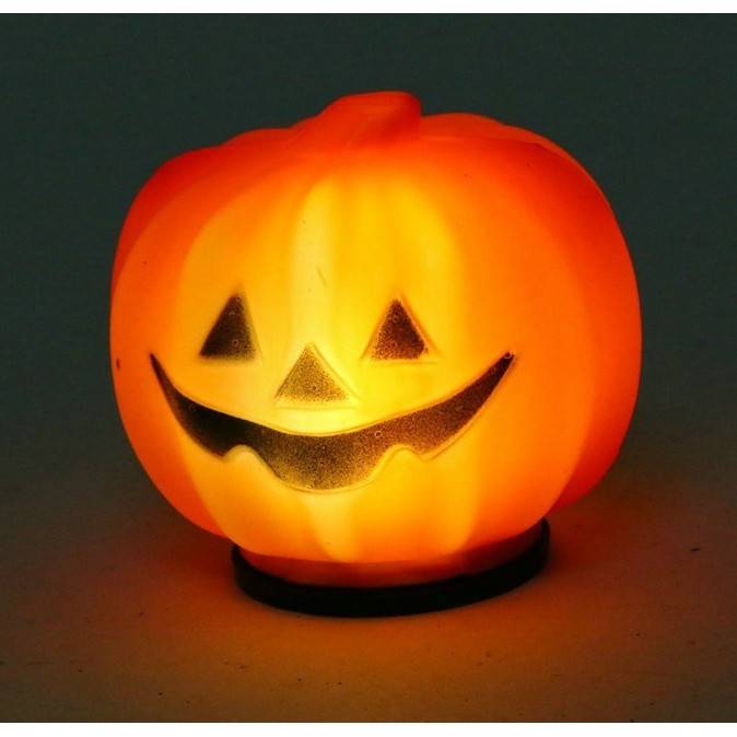 1 Đèn Led Mini Hình Quả Bí Ngô Dùng Trang Trí Halloween