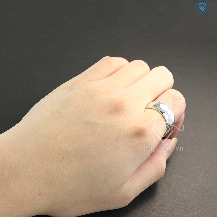 Nhẫn bạc nam tròn trơn cá tính mạnh mẽ NNA0106