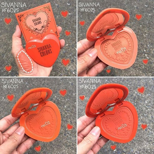 Phấn Má Hồng Lì Không Nhũ Sivanna Colors Tông Cam Gạch So Chic Blush HF6025 No.02 | BigBuy360 - bigbuy360.vn