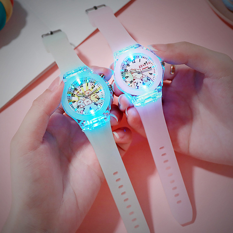 Đồng Hồ Quartz Có Đèn Led Phát Quang Phong Cách Nhật Bản Cho Nam Nữ