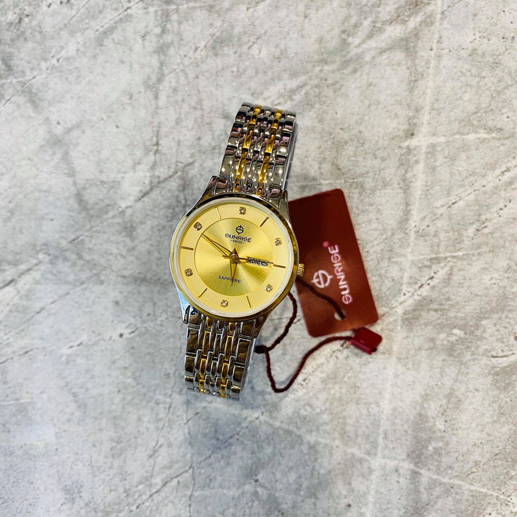 Đồng hồ Sunrise nữ chính hãng Nhật Bản L1109SB.SG.V - kính saphire chống trầy - Bảo