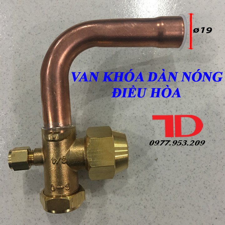 Van khóa dàn nóng điều hòa phi 19