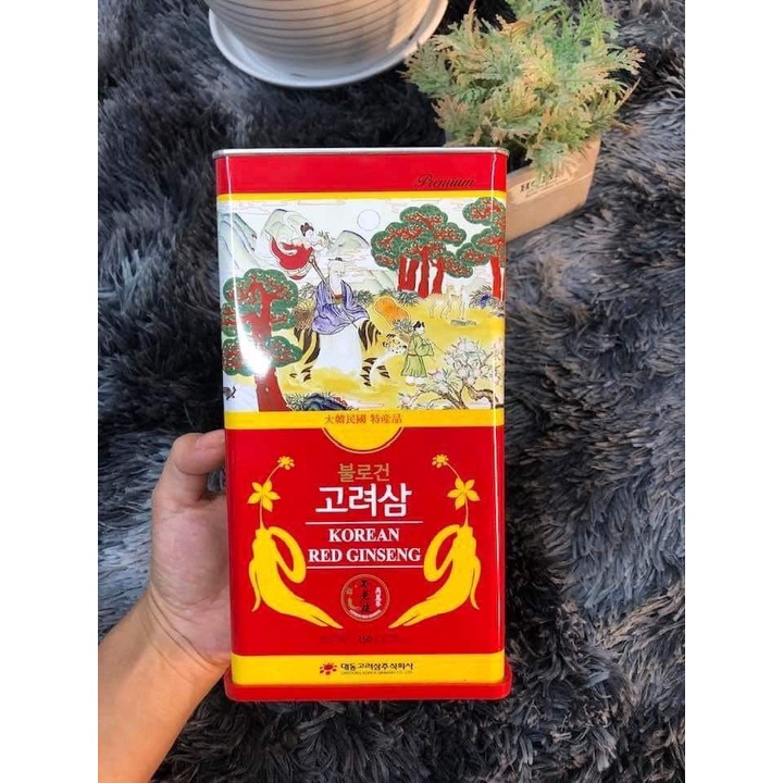 Hồng Sâm Củ Khô Daedong Korean Red Ginseng Hộp Thiếc