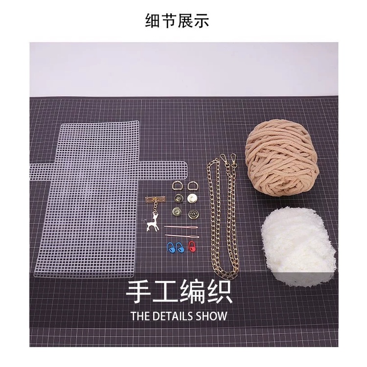Túi Handmade Tự Đan DIY Mác Nai Phối Màu - Nguyên Liệu Đan Túi