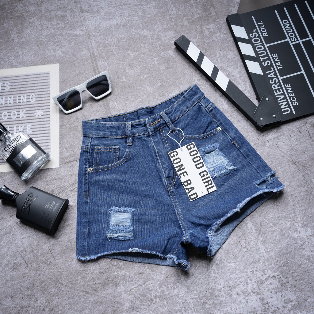 [Mã FAMAYWA giảm 10K đơn 50K] [GIÁ RẺ] Quần Sooc Nữ Lưng Cao, Quần Đùi Jean Tua Lai Lưng Kiểu Rách Ít | BigBuy360 - bigbuy360.vn