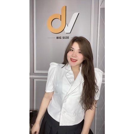 (Dung Vũ Bigsize) Áo cổ vest viền chỉ 60-90kg | BigBuy360 - bigbuy360.vn