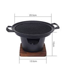 YOHOLOO Bếp Nướng BBQ Nhỏ Sáng Tạo Nhật Bản Chảo Nướng BBQ Ngoài Trời Không Khói Cho Một Người, Cho 1-2 Người