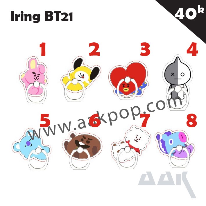 [BTS] Iring chân chống điện thoại BT21