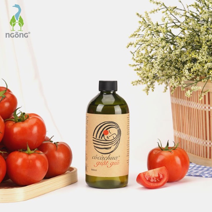 Nước Giặt Hữu Cơ Organic Giặt Sạch Hiệu Quả Và Bảo Vệ Quần Áo Cô Cà Chua Giặt Giũ 500ml