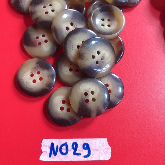 Combo 5 nút áo,khuy áo,cúc áo nâu vằng N028-N031
