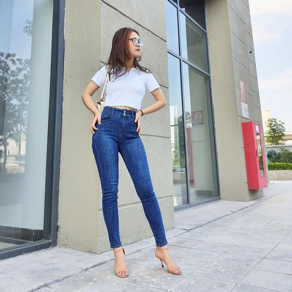 Quần Jean Nữ Lưng Cao Skinny Tôn Dáng , nâng mông Kavo blue M9.525