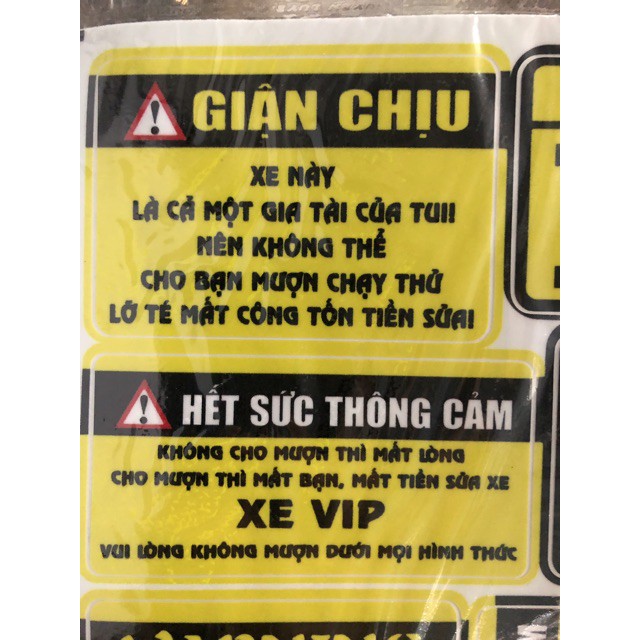 Bộ Tem Cảnh Báo ( 11 hình ) To