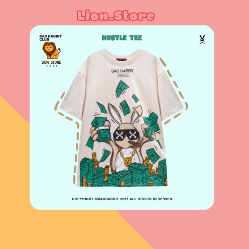 Áo Thun 3D Rabit Money , Áo Phông 3D Unisex Tay Lỡ