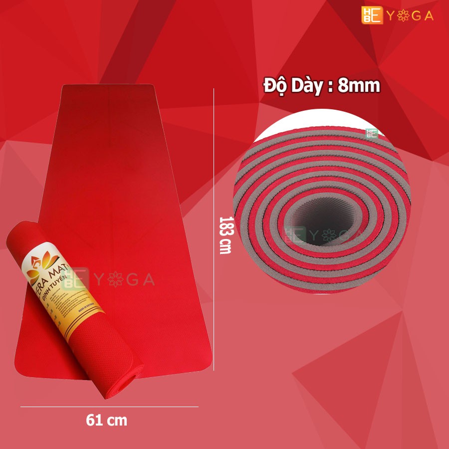 Thảm Tập Yoga Định Tuyến Zera Mat 8mm 1 Lớp Cao Cấp