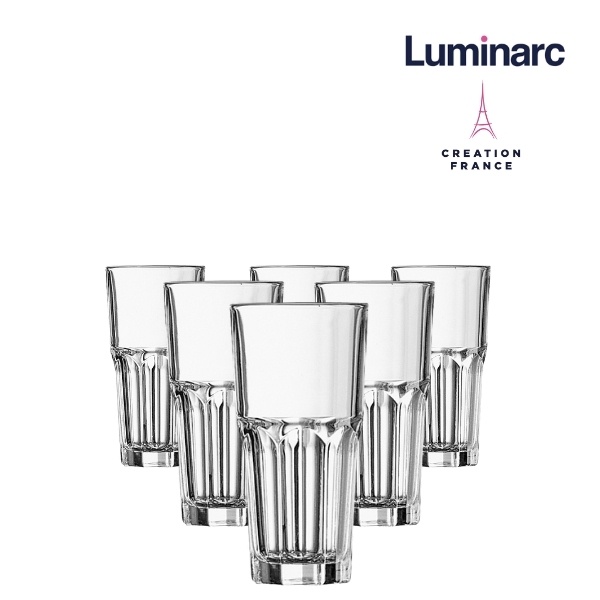 Bộ 6 Ly Sinh Tố Thuỷ Tinh Cường Lực Luminarc Granity 360ml- LUGRG3655 - hộp Arcoroc