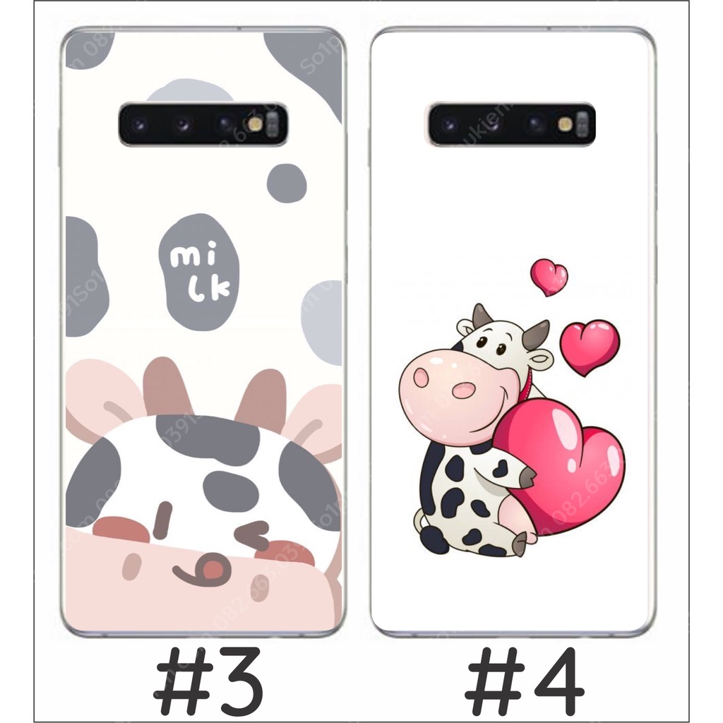Ốp lưng Samsung S10 5G dẻo in hình bò sữa, dễ thương