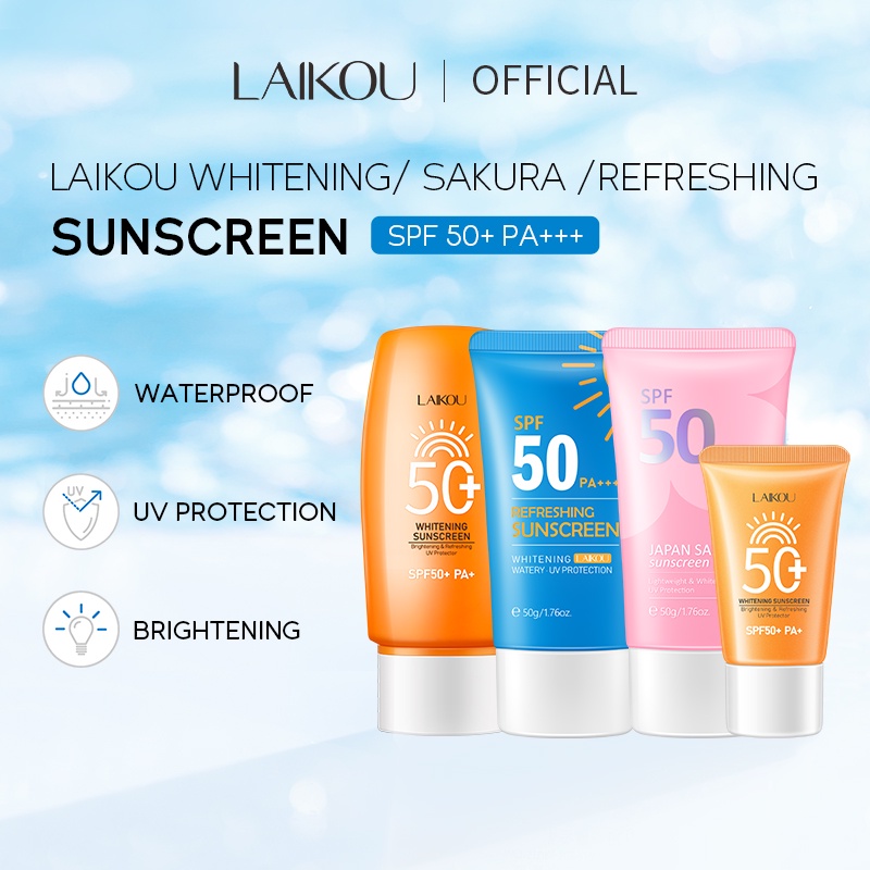 Kem Chống Nắng LAIKOU SPF50 PA+ 30g Giúp Làm Trắng Da