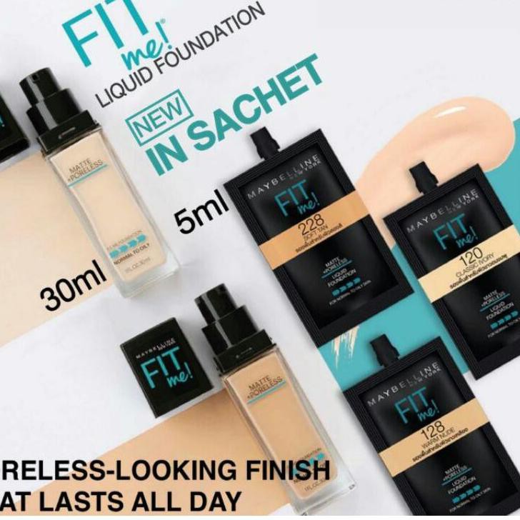 (hàng Mới Về) Kem Nền Maybelline Fit Me 5ml Chất Lượng Cao | BigBuy360 - bigbuy360.vn