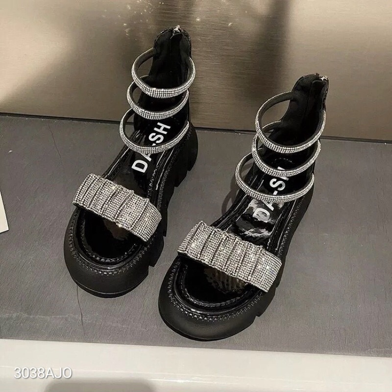 Giày sandal khoá sau đính đá