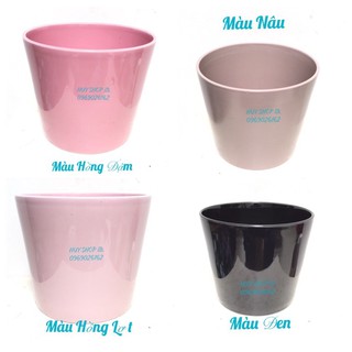 Chậu MEN SỨ trồng cây - Chậu GỐM SỨ tròn màu