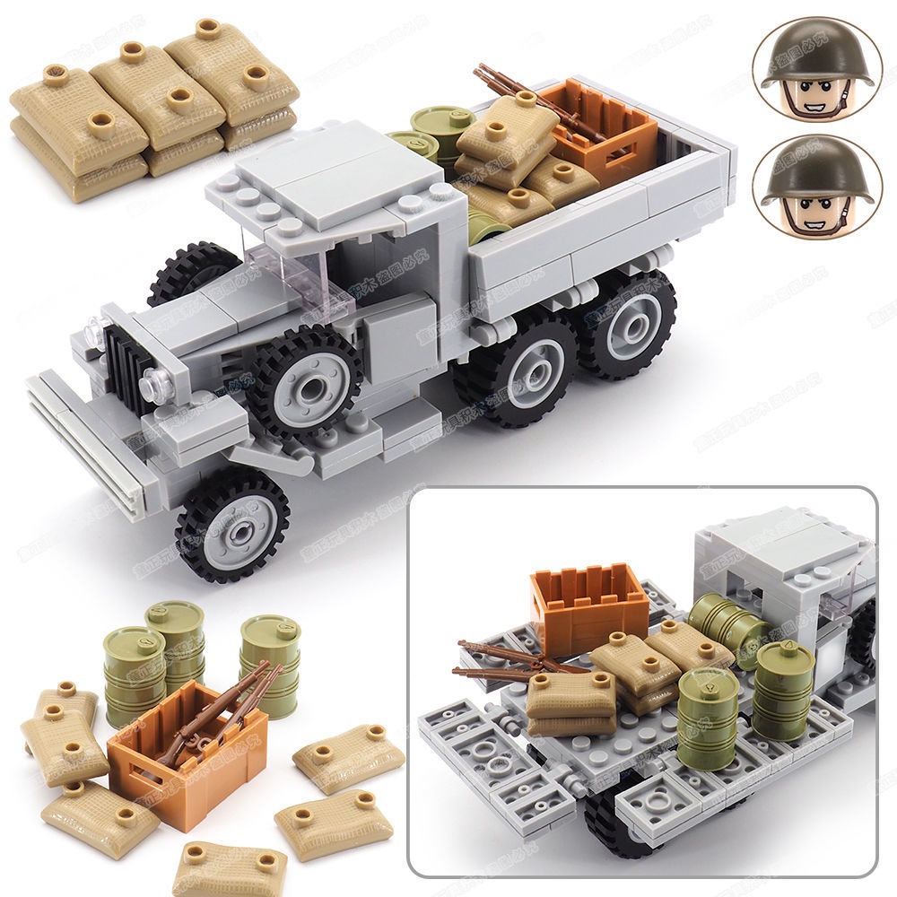 Bộ Đồ Chơi Lắp Ráp Lego Mô Hình Xe Tải Quân Đội Chiến Tranh Thế Giới II