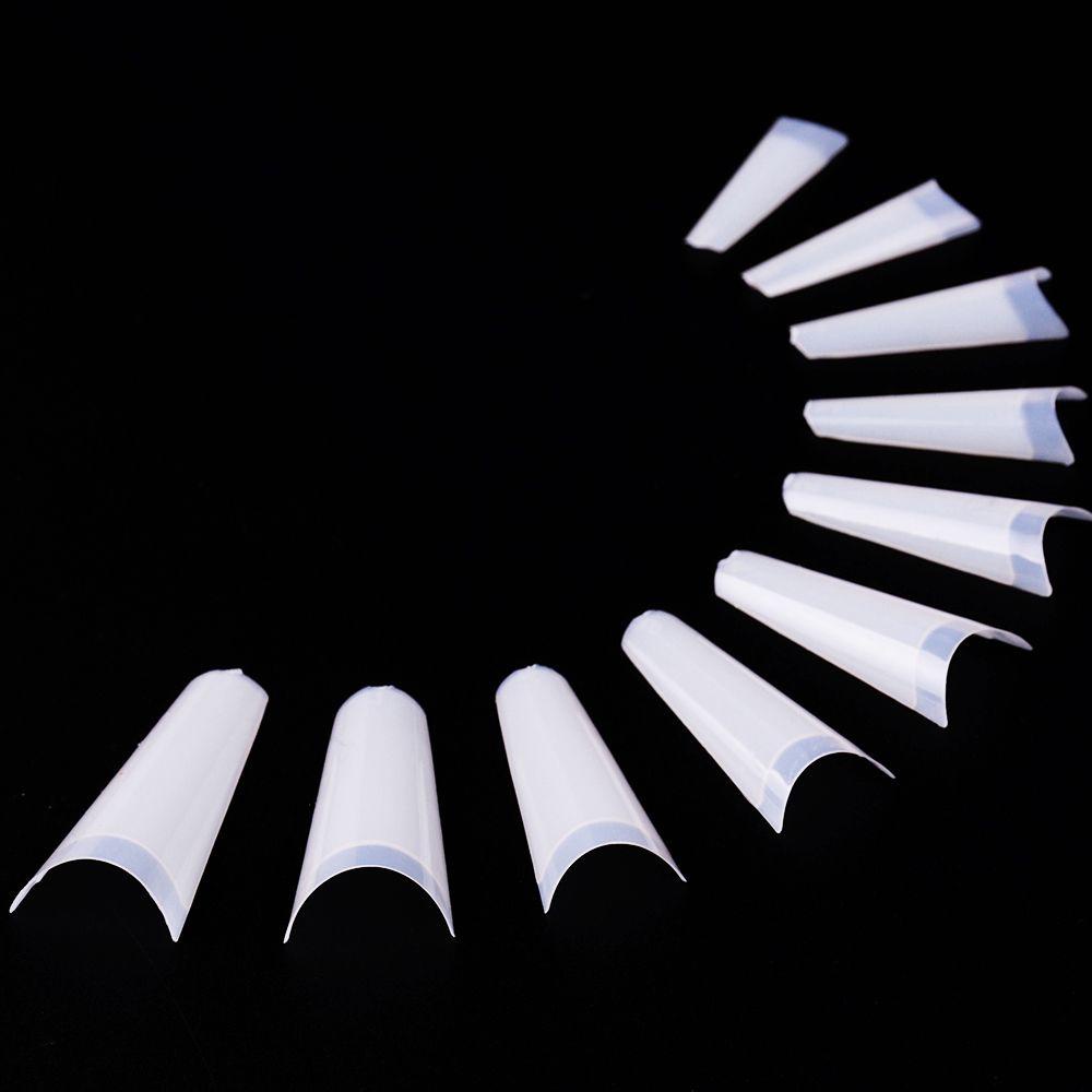 Set 100 Móng Tay Giả Bằng Acrylic Trong Suốt Nối Dài Nhanh Chóng