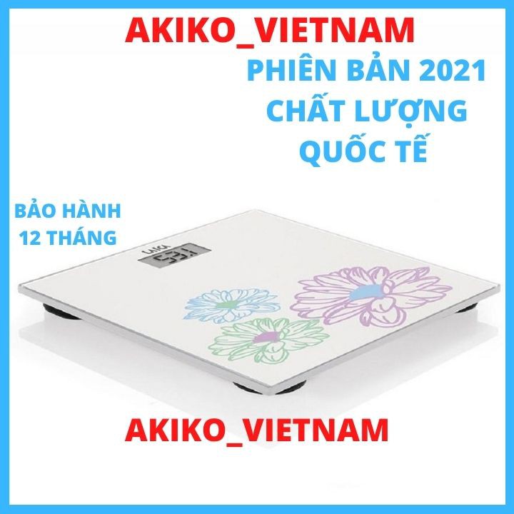 Cân điện tử Laica PS1052 ❤FREESHIP ❤ Cân sức khỏe điện tử - dùng trong gia đình - trọng lượng 180 kg - Họa tiết hoa