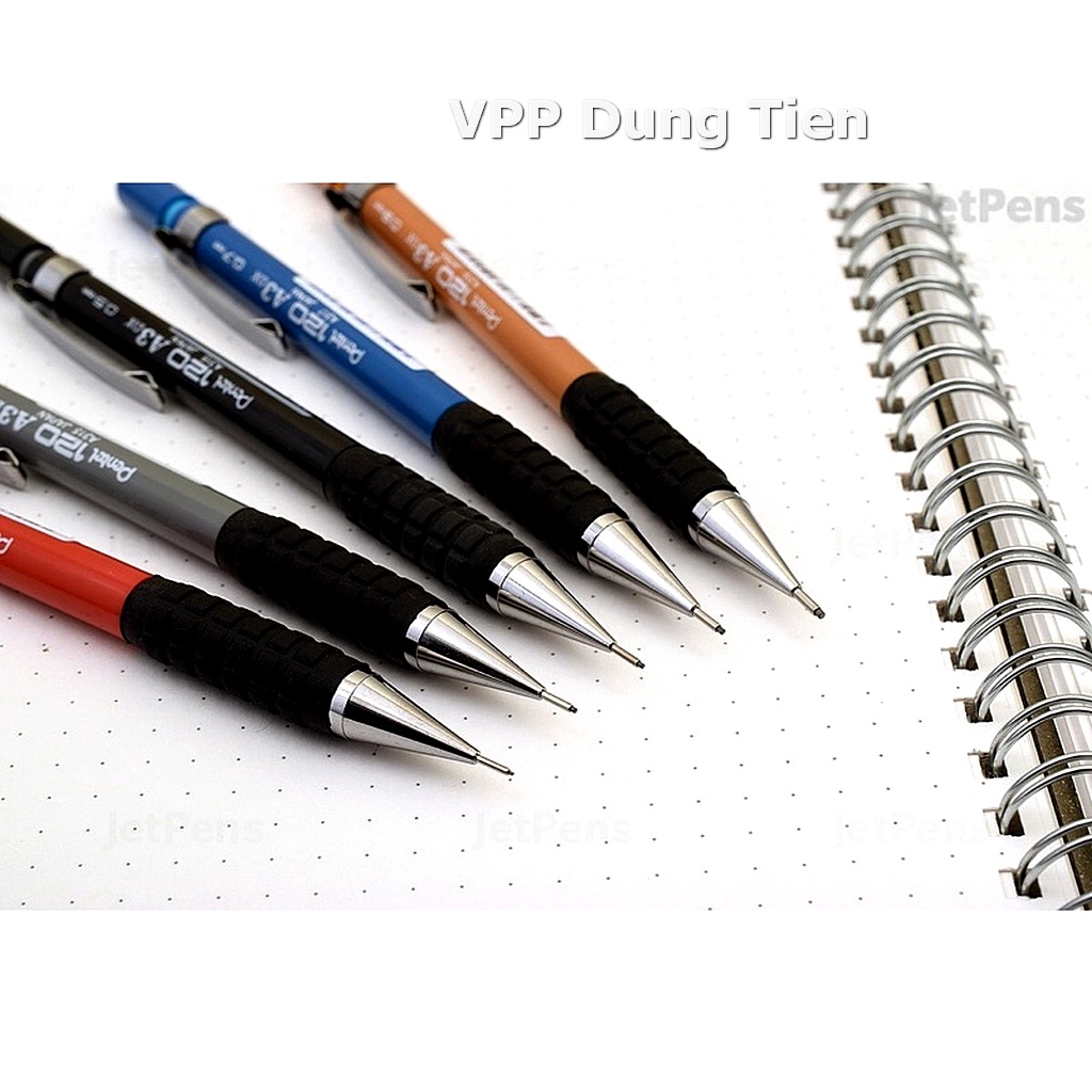 Bút chì kim Pentel 120 A3DX, viết chì bấm nét 0.3mm/ 0.5mm/ 0.7mm/ 0.9mm