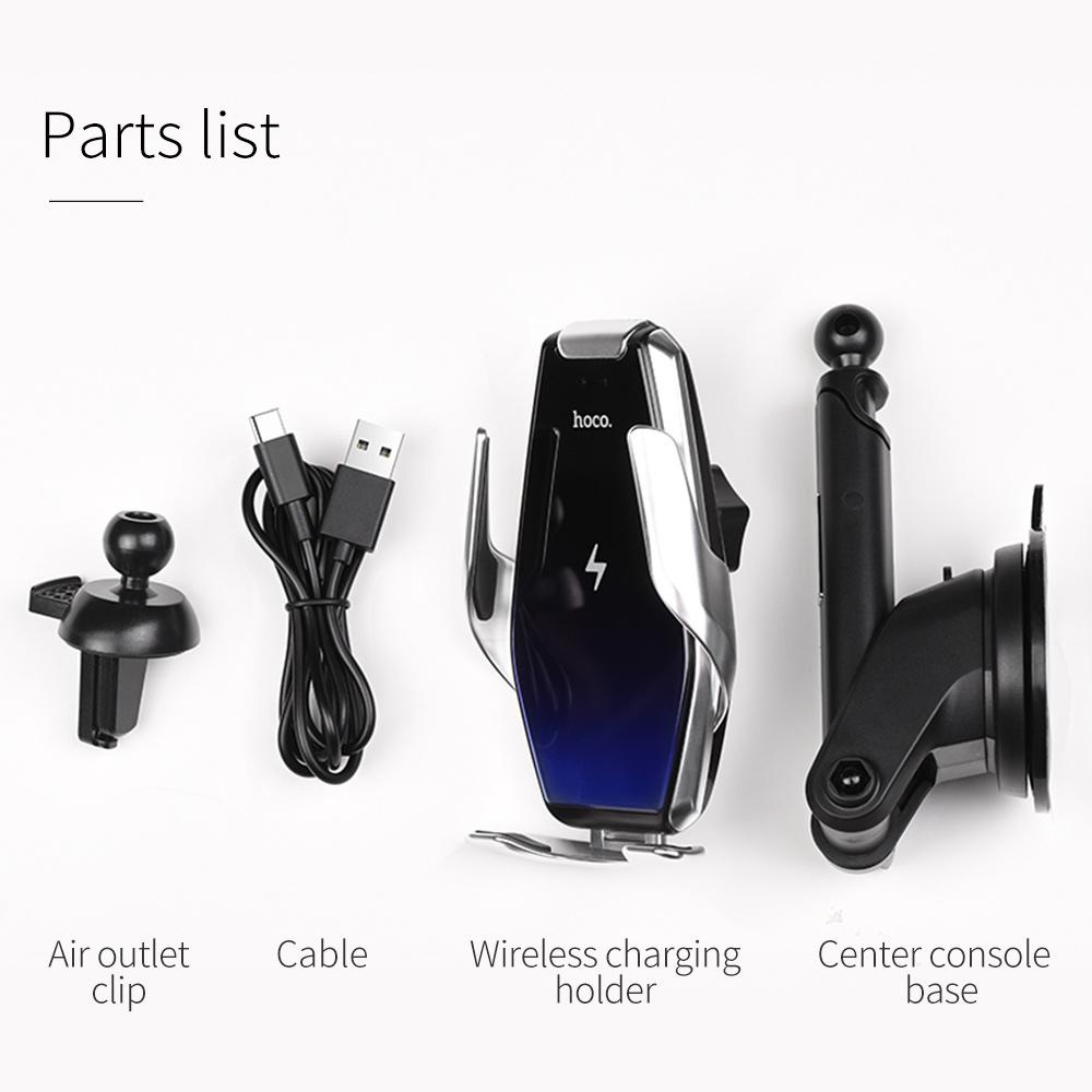 HUAWEI SAMSUNG Đế Sạc Điện Thoại Không Dây HOCO S14 Qi QC3.0 Cho Xe Hơi Màu Sắc