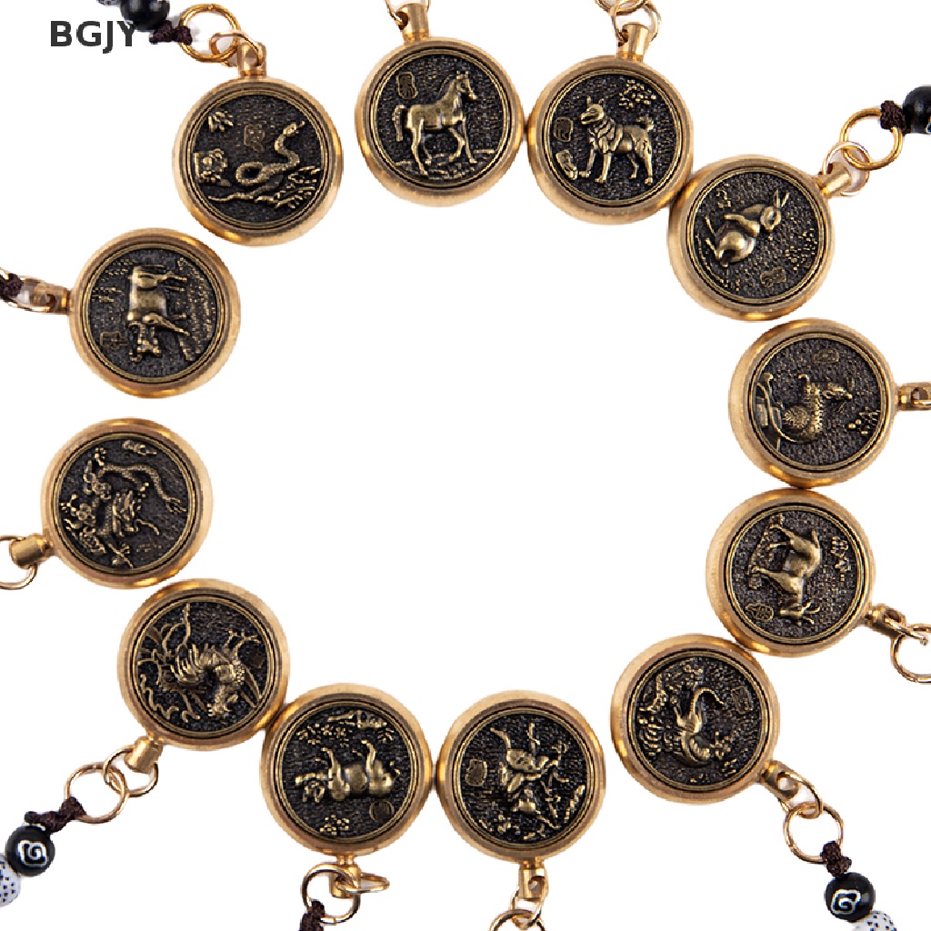 Bgjy Móc Chìa Khóa Bằng Đồng Thau Hình Động Vật Giàu Có Một Bên Làm Mặt Dây Chuyền Thủ Công Trang Trí Xe Hơi Mới