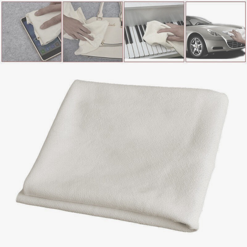 Khăn lau xe ô tô cao cấp bằng da dê Hàn Quốc, mềm mịn, thấm hút nhanh, lau sạch bề mặt