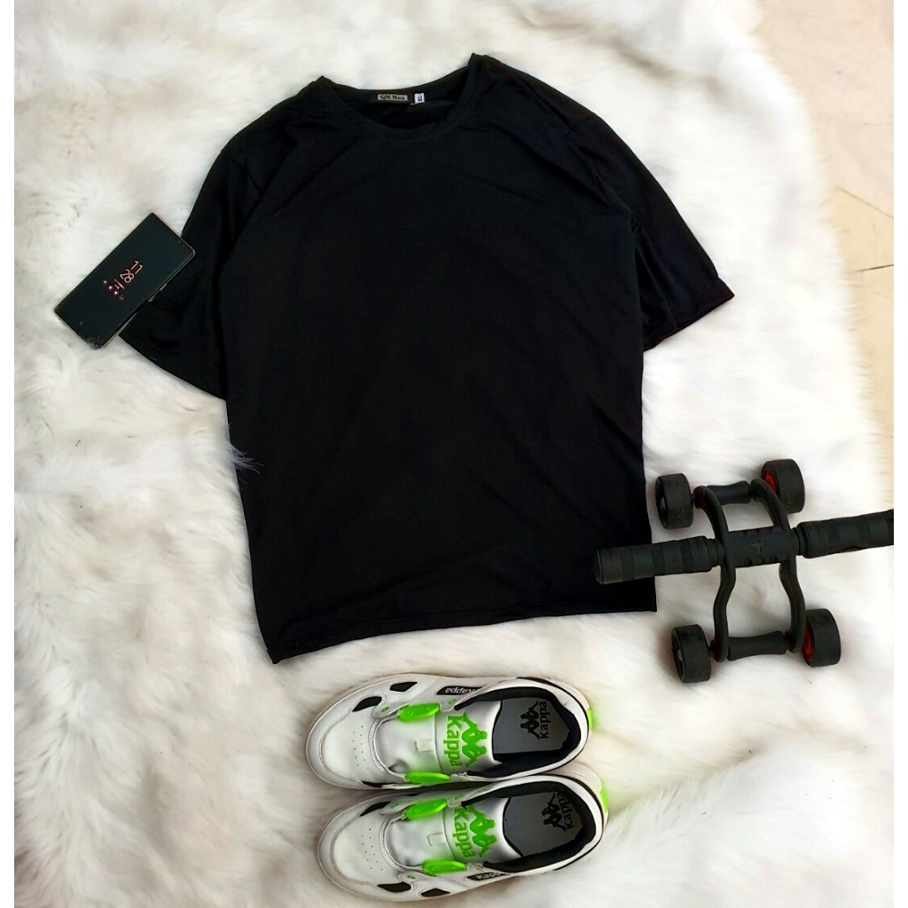 Áo thun nam thể thao cotton lạnh from rộng tau lỡ one size Đen AD04 Nút Nguồn (44-70KG)hàng gỗc giá xưởng may thời trang | BigBuy360 - bigbuy360.vn