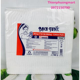 Hàng chính hãng Bông Bạch Tuyết 7x7 gói nhỏ 250g - Bông Y Tế Cắt Miếng 7X7 Gói 250g