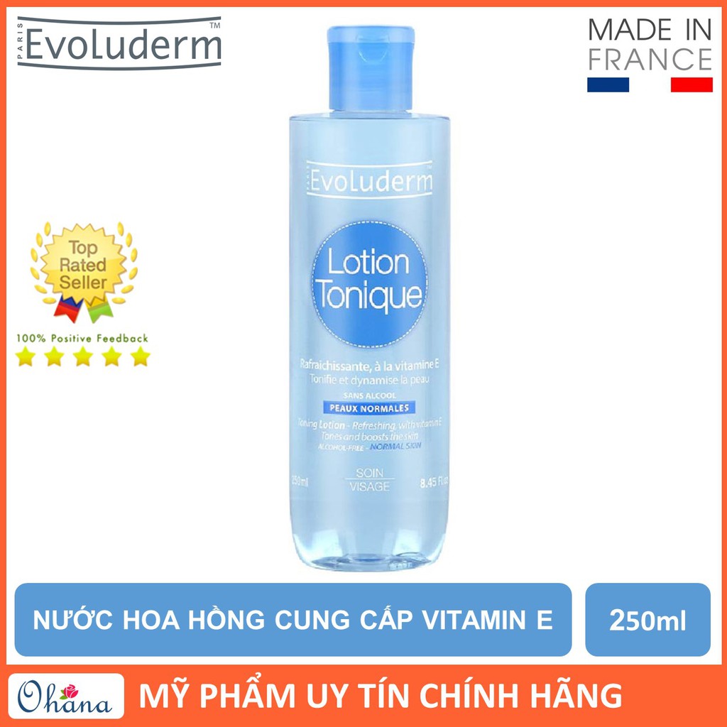 Nước Hoa Hồng Evoluderm Cung Cấp Vitamin E 250ml (Dành Cho Da Thường)