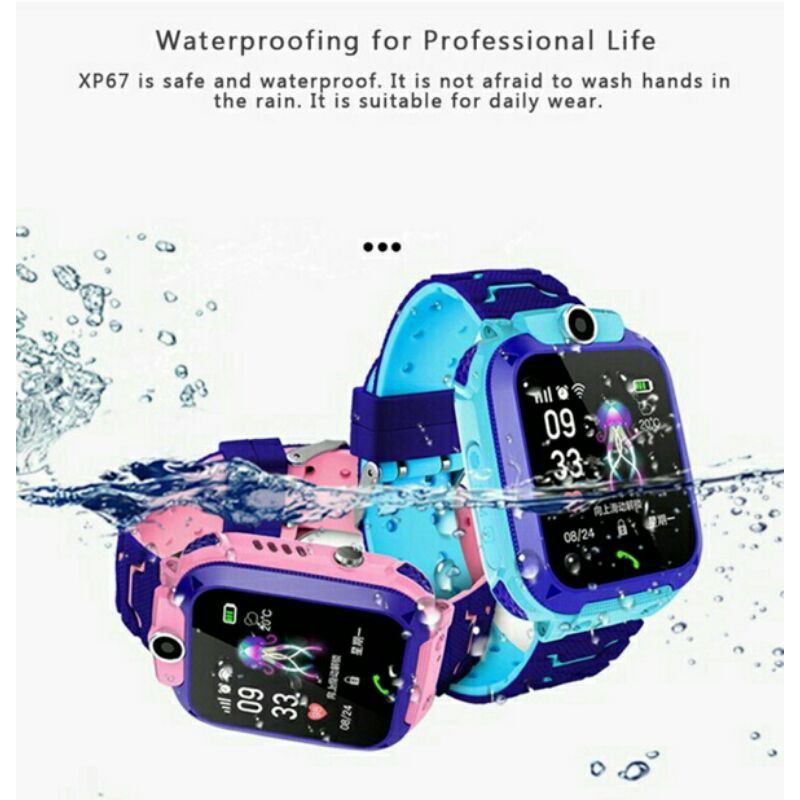 (Freeship đơn hàng từ 50k). Đồng hồ thông minh dành cho trẻ em Q12_gọi điện thoại nhắn tin_chống nước IP67