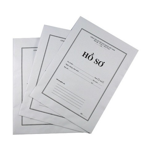 🍐  Bao hồ sơ A4 trắng ĐL 100gsm -có chữ-combo 10 cái