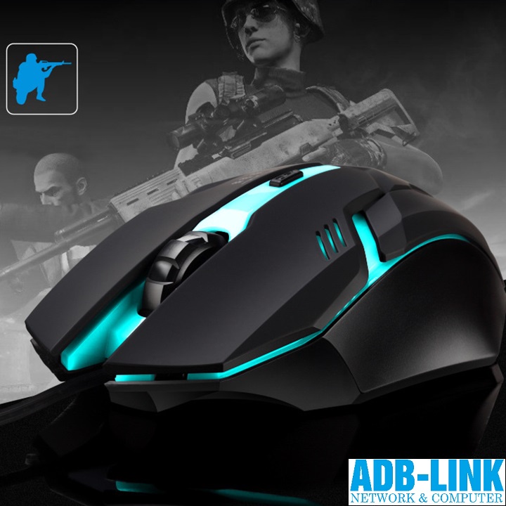 Chuột Quang Máy Tính Chơi Game ADB Link Có Dây Model K2 Led Đổi Màu