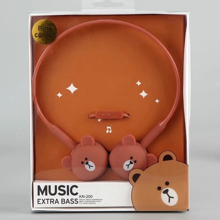 (Bán Buôn Sỉ) Tai nghe chụp tai hình gấu Brown vịt Sally thỏ Cony dễ thương giắc cắm 3.5 - #tainghe