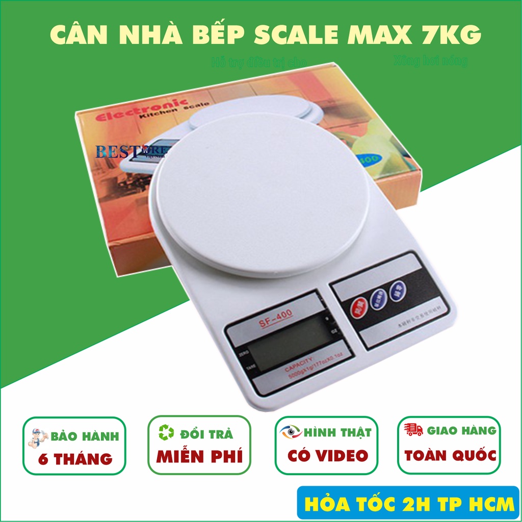 Cân tiểu ly điện tử nhà bếp mini định lượng 1g - 7kg Độ Chính Xác Cao