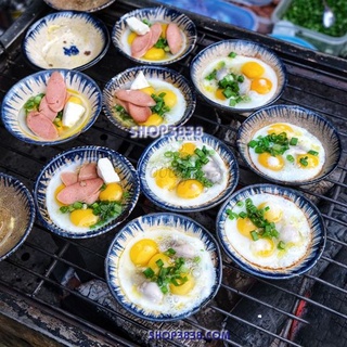 Combo 20 Chén Sứ Sành Làm Hàu Nướng,Bánh Bèo, Bánh Trứng Cút Nướng