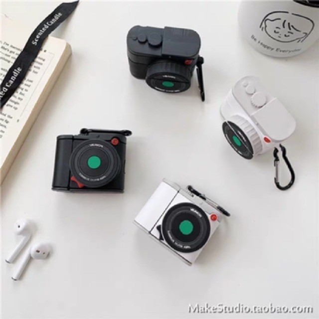 Vỏ bảo vệ hộp sạc tai nghe Airpods 1/2/Pro hình máy ảnh | BigBuy360 - bigbuy360.vn