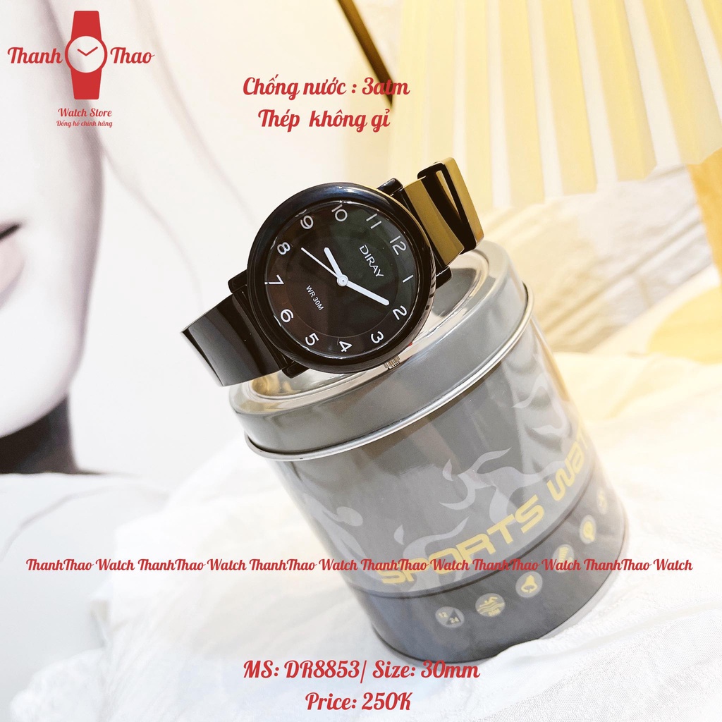 Đồng Hồ Teên Đẹp ThanhThao Watch , Đồng Hồ Nữ Đeo Tay Mặt Vuông Dây Silicon DR8853 Chính Hãng