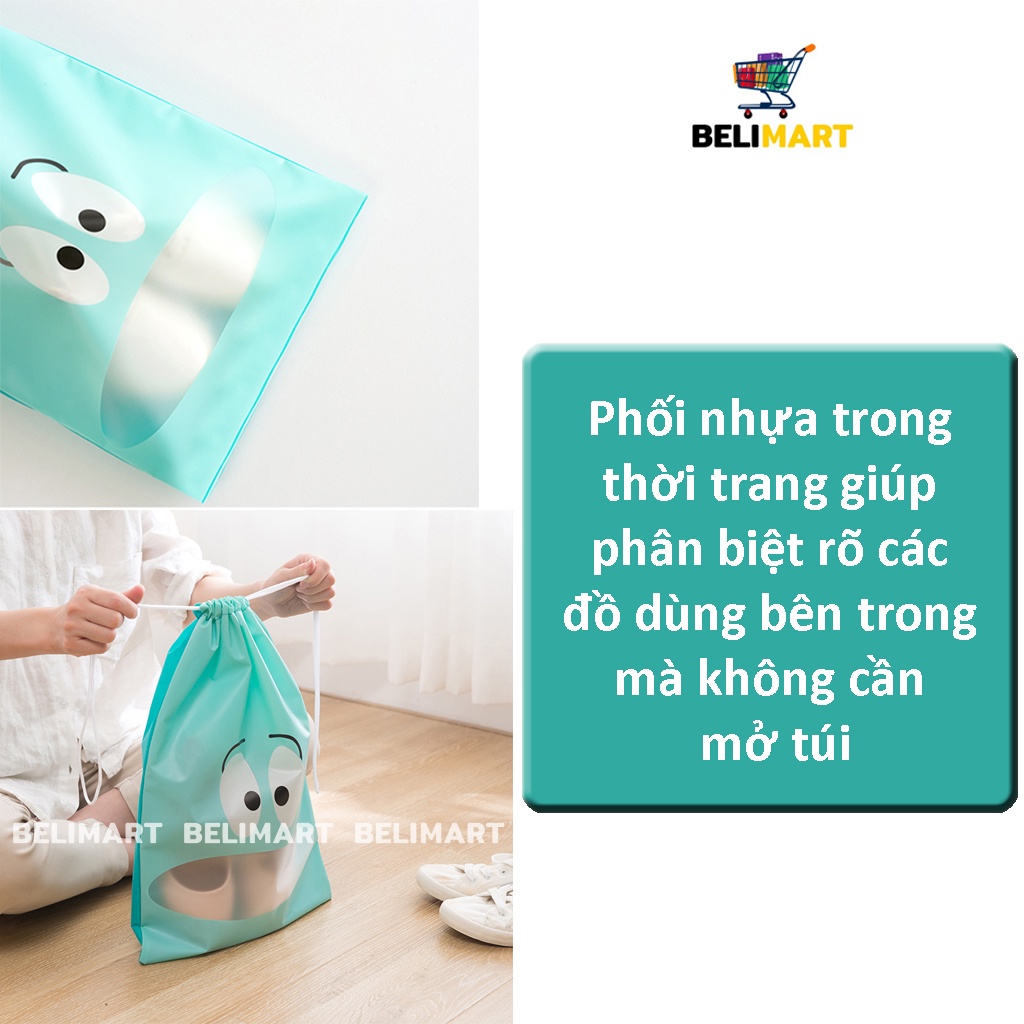 Túi đựng giày đá bóng, du lịch, thể thao, túi dây rút chống nước đựng giày dép, quần áo, đồ lặt vặt cỡ lớn Beli PK91