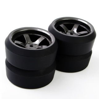 4 x drift tires & wheel rim fit rc hsp hpi 1:10 on-road car tires rims