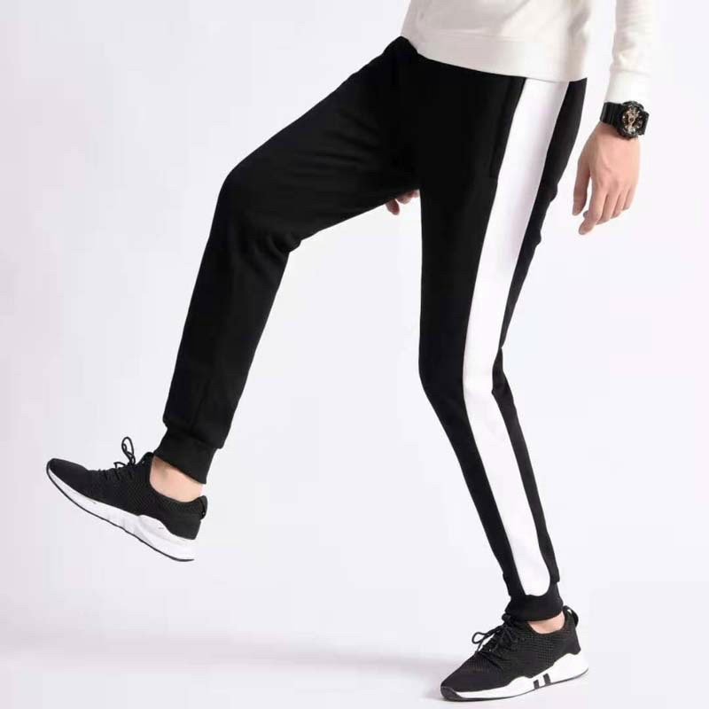 Quần jogger thể thao nỉ nam nữ SHOPMAP Quần thun dài nam phối trắng thu đông