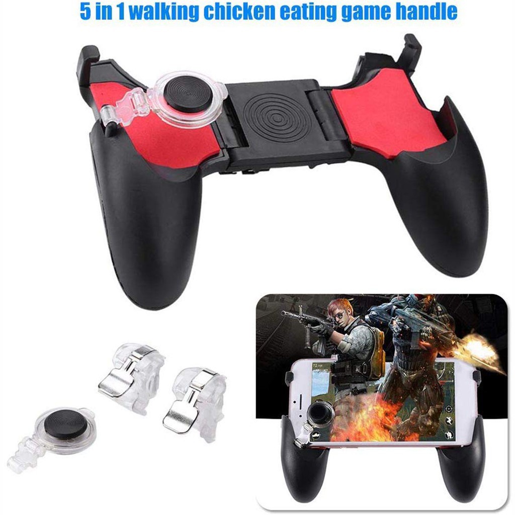 Combo tay cầm chơi game PUBG ⭐ Gamepad 5 trong 1 ⭐ Tặng Nút Joystick Thế Hệ 5 20k ⭐ Làm mát máy