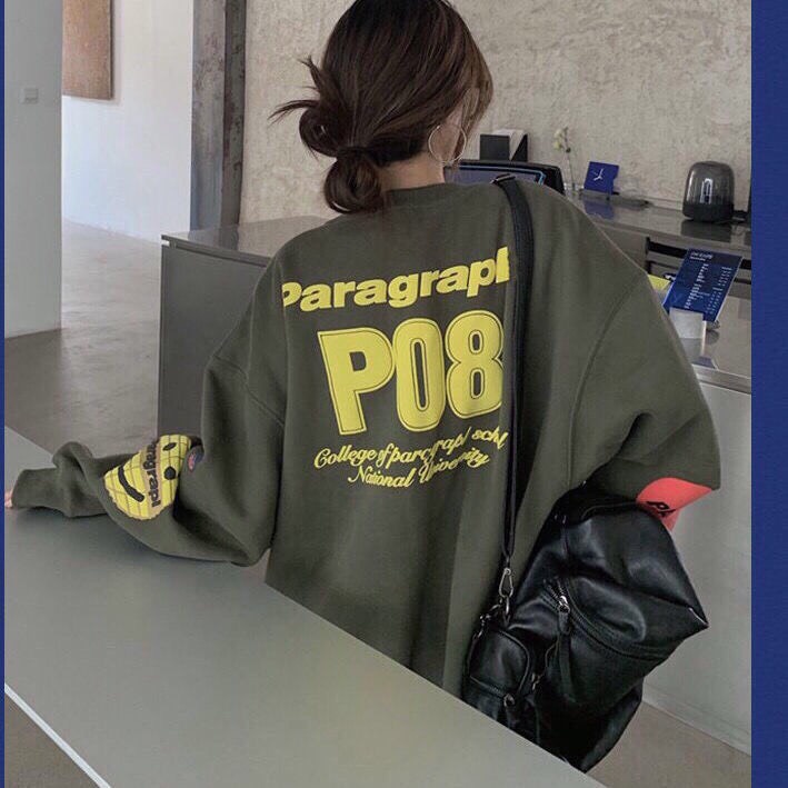 Áo sweater nỉ áo unisex P08 form thụng rộng - Áo nỉ nam nữ thu đông 2 màu thời trang hàn quốc | BigBuy360 - bigbuy360.vn