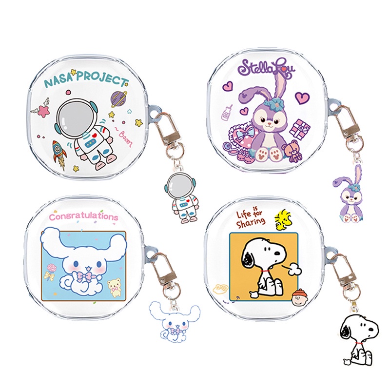 Vỏ Bọc Hộp Sạc Tai Nghe Baseus Wm01 Tws Bằng TPU Mềm Trong Suốt In Họa Tiết Hoạt Hình Đáng Yêu Có Móc Khóa JP6